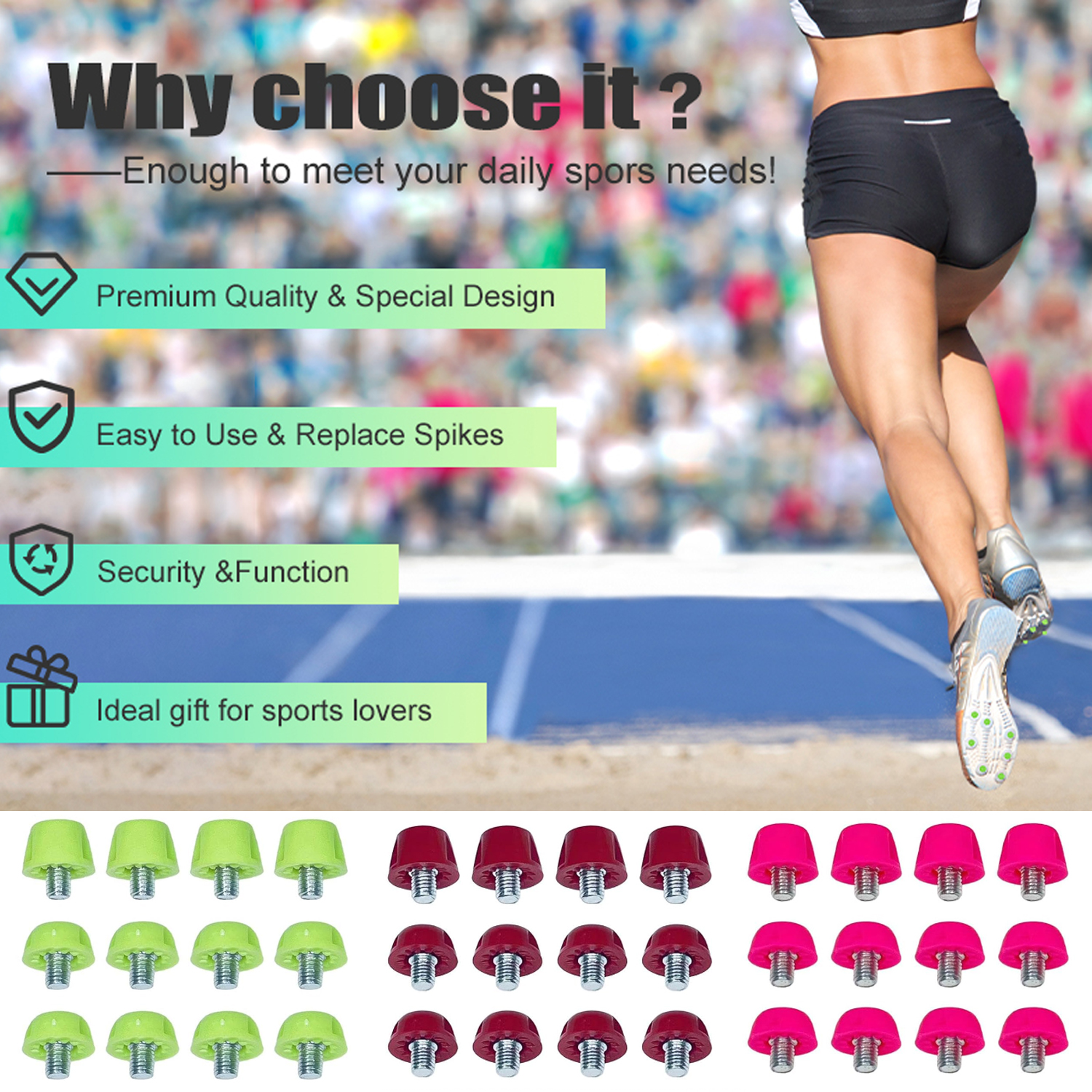 12 個プロサッカースタッド交換スパイクセット安定したノンスリップシューズアクセサリーアウトドアスポーツラグビーフットボールブーツスタッド