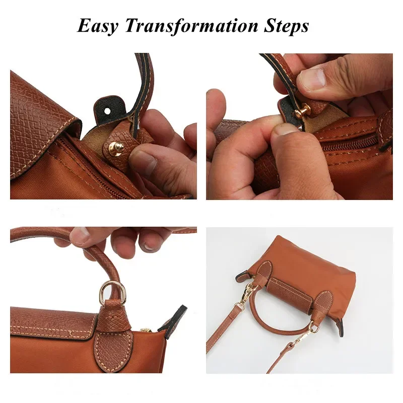 Accessori per la trasformazione della borsa con tracolla per borsa Longchamp Mini Bag Tracolla in vera pelle Cinghie per cintura a tracolla
