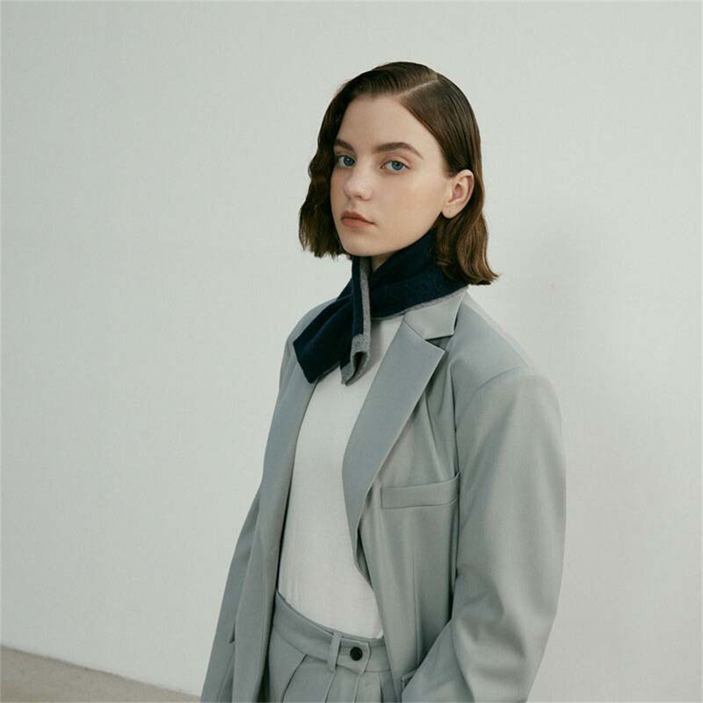 Bufanda de punto cruzada coreana para mujer, envolturas para el cuello de doble cara, Bufandas suaves de retales para invierno, Bufandas para mujer, Foulard silenciador de Navidad