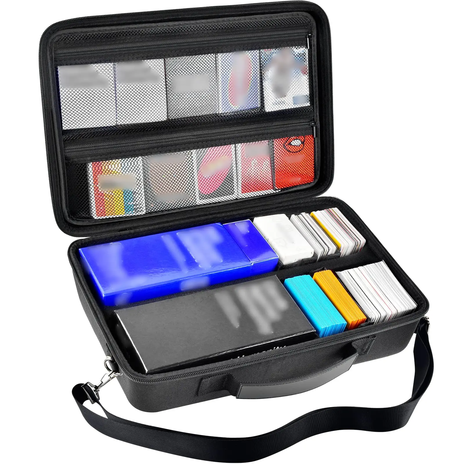 Trading Card Case Caixa De Armazenamento, Caixas De Baralho para 2700 + Cartão Padrão Jogos Viagem Organizador Titular, compatível com TCG