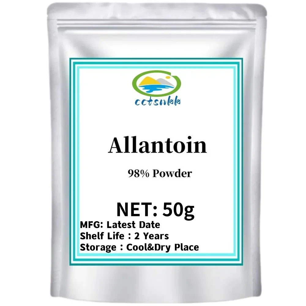 Venta caliente 99% polvo de alantoína tratamiento de piel ulcera maquillaje Glitte cuerpo místico antioxidante envío gratis