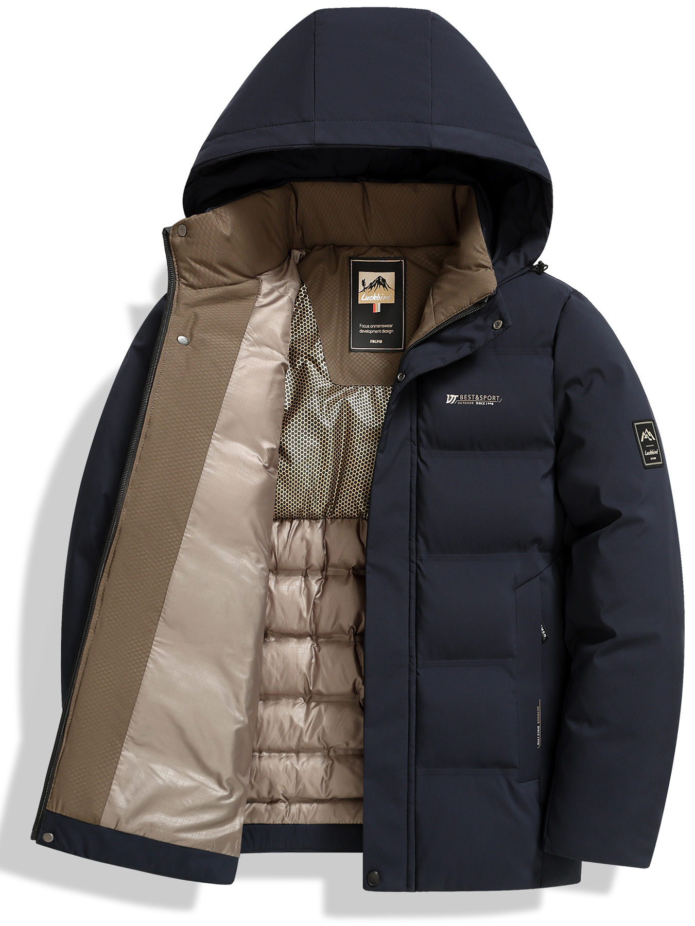Dicke und warme Herren-Baumwolljacke für Herbst und Winter, Business- und Freizeit-Baumwolljacke für Herren, Top-Kleidung