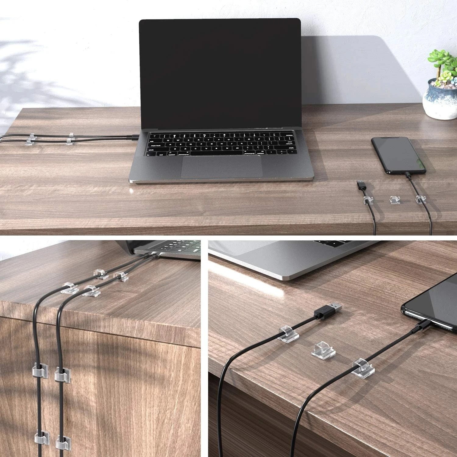 Wire Manager Suporte do cabo, Organizador do cabo, Clipes de cabo, Carregamento USB, Data Line Bobbin Winder, Wall Mounted Hook, 50Pcs
