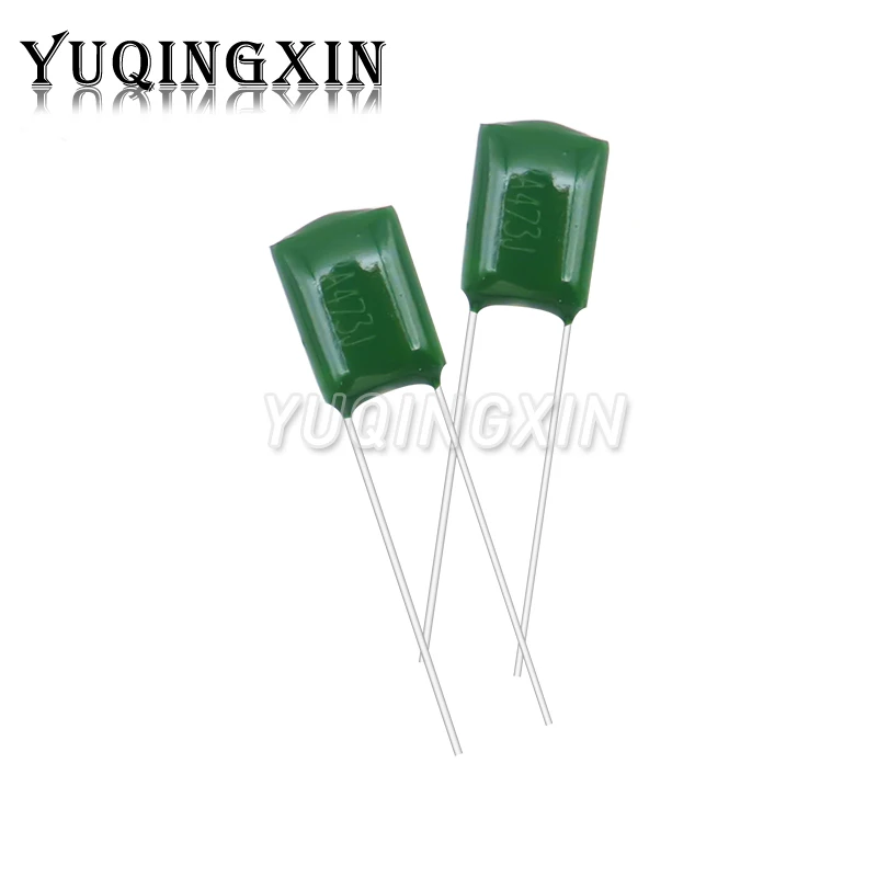 50 Uds condensador de película de poliéster 100V 1nF 1.5nF 2.2nF 100nF 2A471J 2A102J 2A152J 2A222J 2A392J 2A332J 2A472J 2A103J 2A473J 2A104J