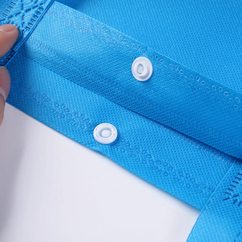 Nueva llegada, bolsa de compras con botones plegable reutilizable de calidad, bolsa de mano duradera no tejida, bolso de almacenamiento, bolsas ecológicas para comestibles