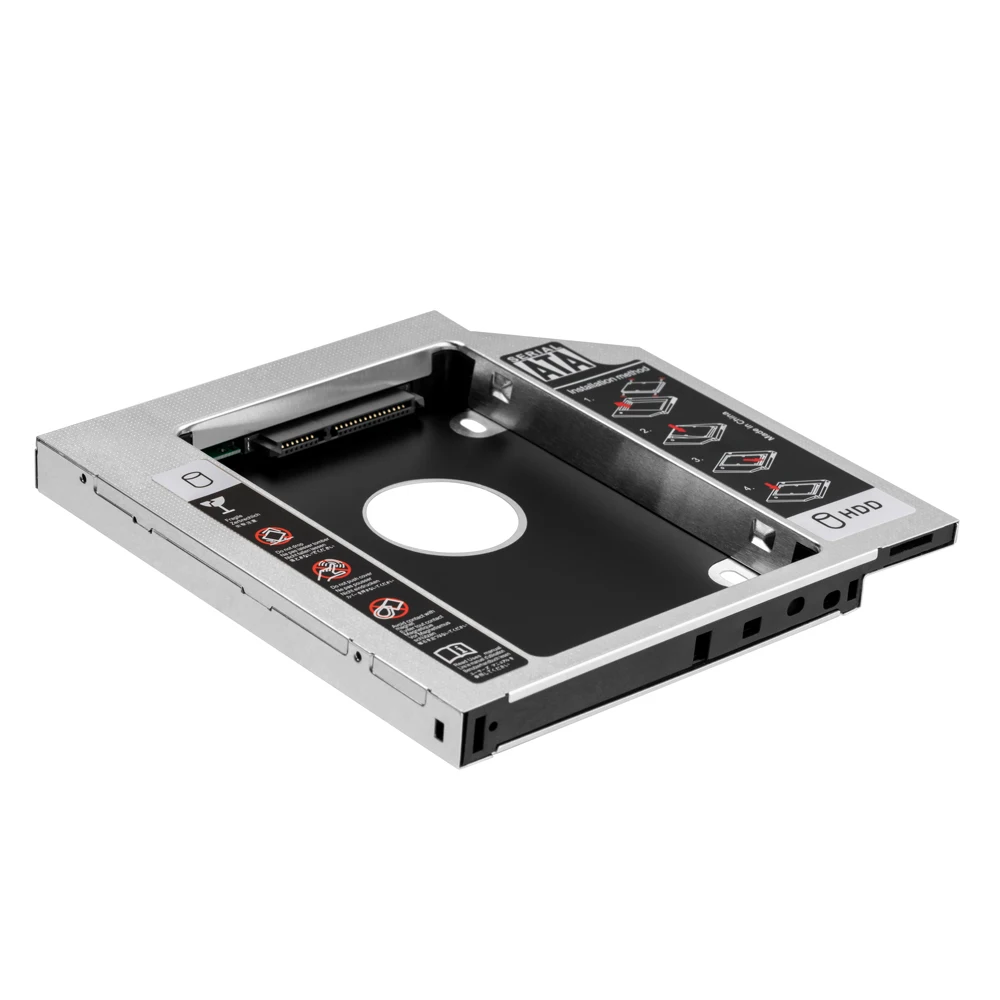 UnionSine-Adaptador de disco duro para ordenador portátil, caja SSD de 9,0 pulgadas, 9,5, 12,7, 3,0mm, HDD, Caddy, SATA 2,5, CD, DVD-ROM, Optibay