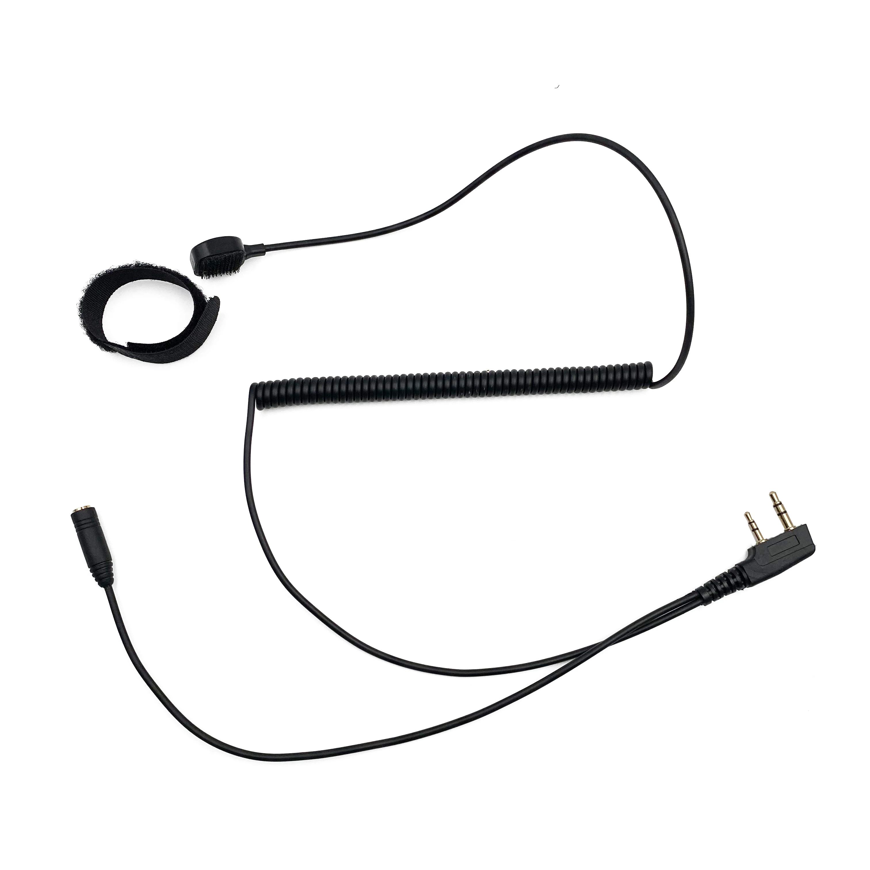 BAOFENG Adaptador de 2 pines a 3,5 mm con botón pulsador para hablar Compatible con radios BaoFeng, TYT a a auriculares de 3,5 mm con micrófonos en línea