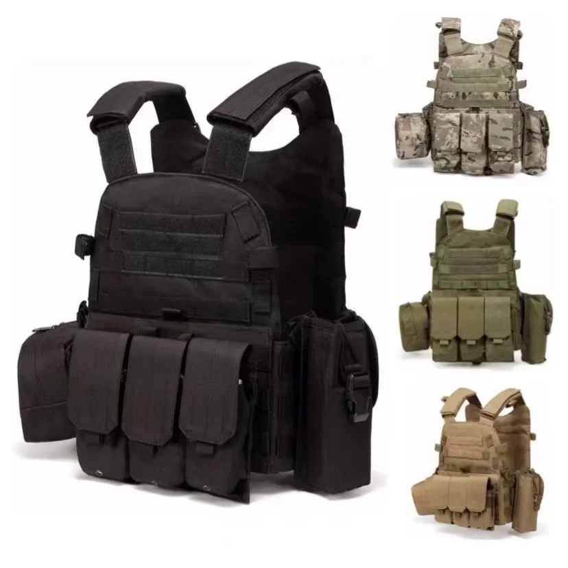 6094 ทหารเสื้อกั๊กยุทธวิธีทหารเกราะ COMBAT Army CS เกียร์ล่าสัตว์ Carrier Airsoft อุปกรณ์เสริม Wargame กระเป๋า MOLLE เสื้อกั๊ก