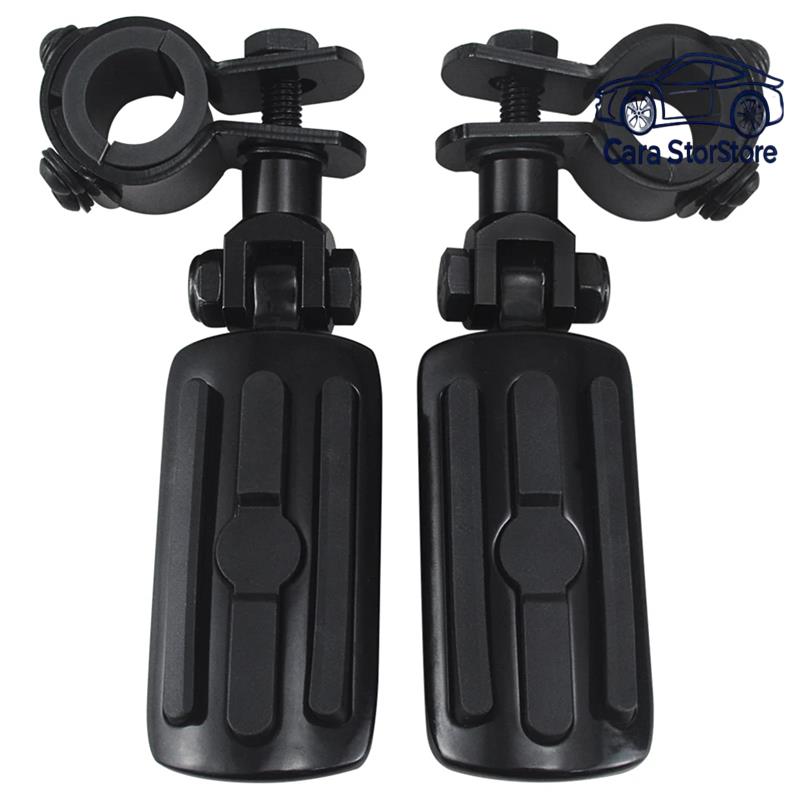 Pijakan Kaki Sepeda Motor 1-1/4 "Pasak Kaki Penjepit Jalan Raya Dudukan Batang Pasak Kaki Penjepit Jalan Raya Hitam