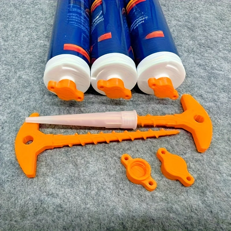 Tapa de sellado de silicona y herramienta de extracción de boquilla de pistola de sellado, tapa de sellado de silicona utilizada para tubos de núcleo abierto para evitar un secado rápido