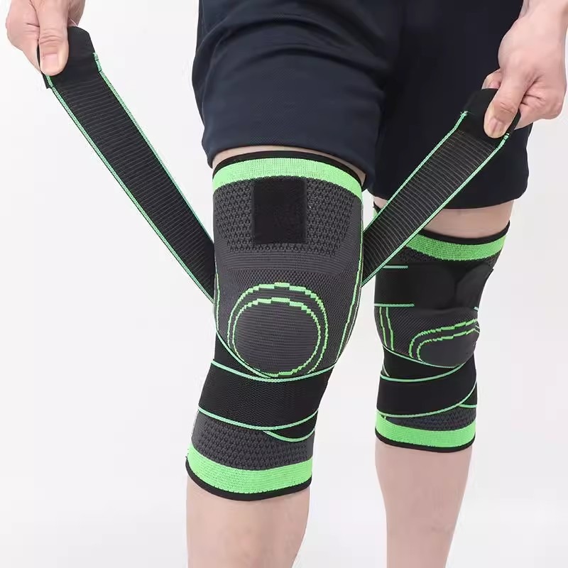 Simple Knitted Adjustable Pressure Sports Fitness Running Knee Pads High Elastic Super Soft Comfortable Breathable Pressure Band