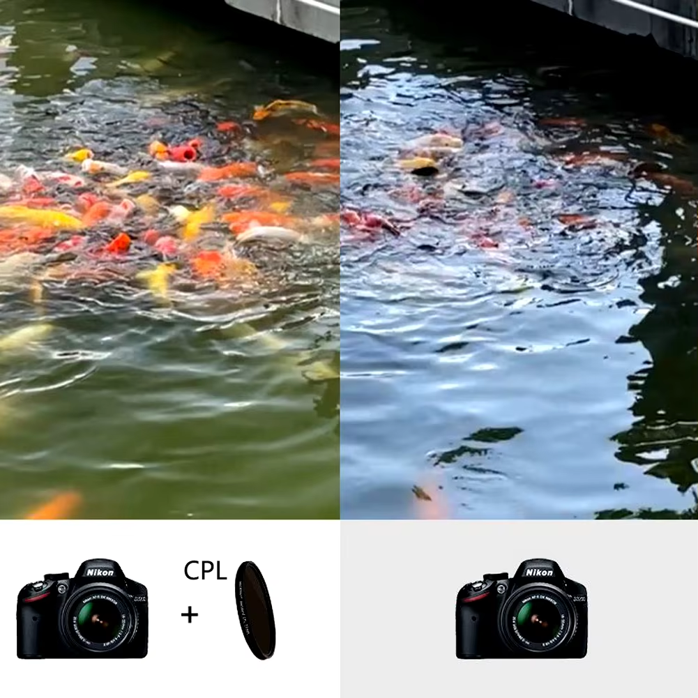 Lightdow 普通の CPL レンズフィルター湖の写真撮影 49 ミリメートル 52 55 58 62 67 ミリメートル 72 ミリメートル 77 ミリメートル 82 ミリメートルキヤノンニコンソニーカメラレンズ