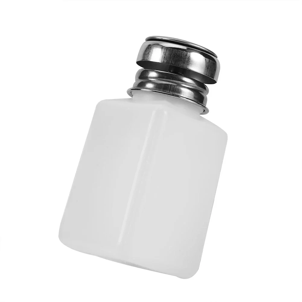 200ML 휴대용 프레스 빈 리필 용 병 액체 알코올 펌프 UV 젤 매니큐어 클리너 아세톤 워터 리무버 디스펜서
