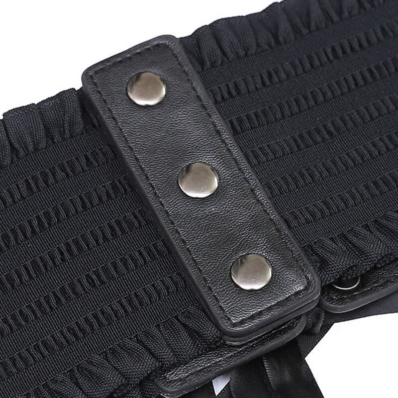 Cinturón elástico a la moda para mujer, borlas, hebilla elástica, vestido ancho, corsé, cintura alta, cinturones anchos