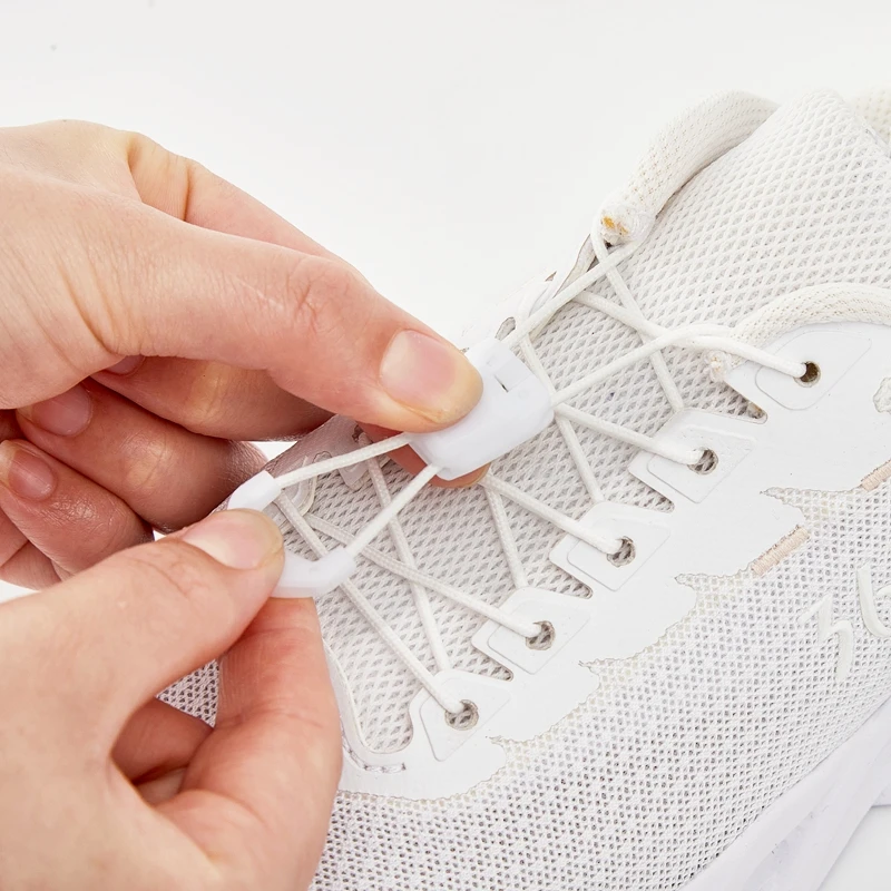 No tie Shoe laces Round Tennis Laces Without ties Adult Kids Quality Running Sneakers Shoelaces Black White Shoes Accesories