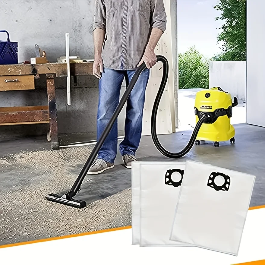 10pc Original Karcher Dust Filter Bags for WD4/WD5/WD6 & MV4/MV5/MV6 Vacuum Cleaners - Model 2.863-006.0 Dust Protection Replace