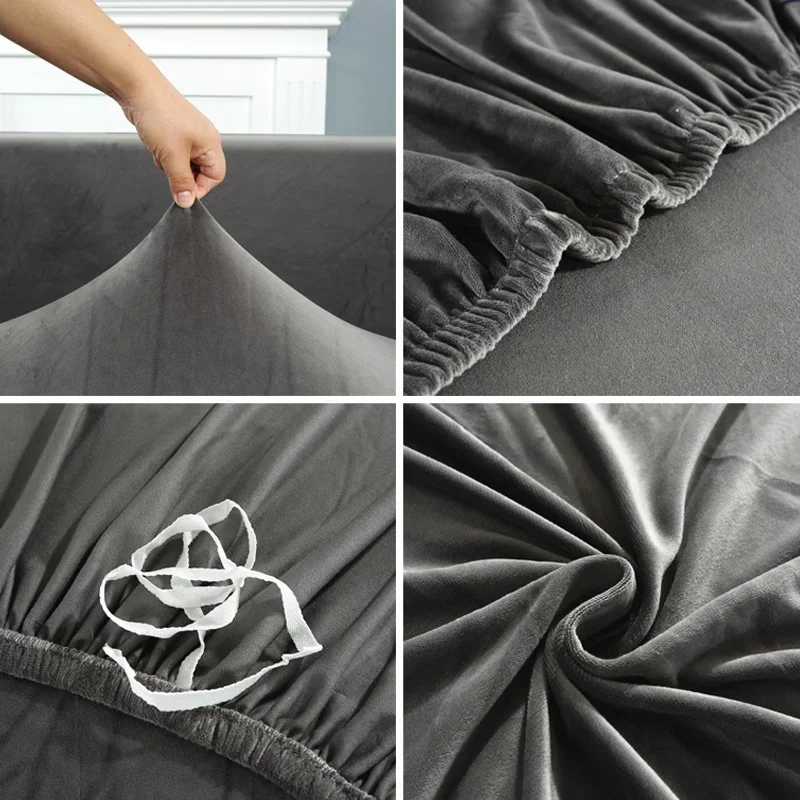Ghế Sofa Nhung Bao Da Màu Trơn Co Giãn Sofa Có Cho Phòng Khách Bọc Ghế Dài Bao Da Bảo Vệ Nội Thất