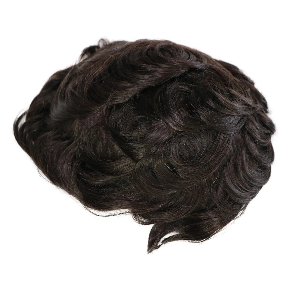 ナチュラルヘアライン 1B40 1b80 グレーブラックブラウン男性かつら人毛ウィッグマイクロスキン超耐久性フルスキン PU 毛細管プロテーゼ