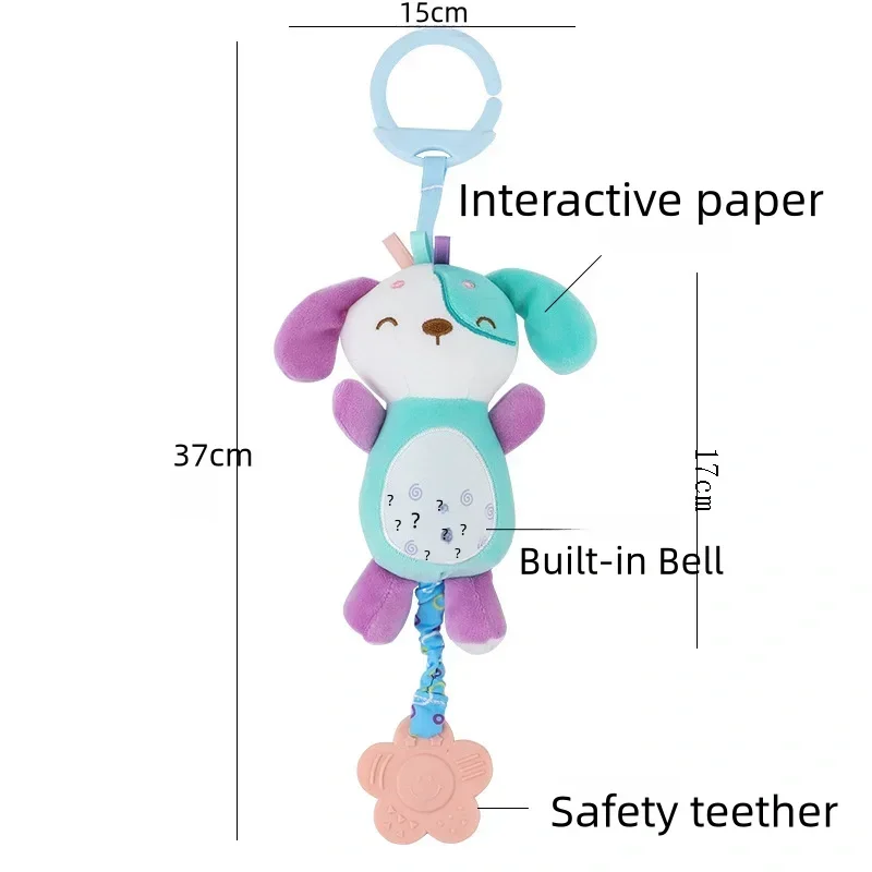 Novo macio animal de pelúcia chocalho aperto de mão brinquedos do bebê shaker crinkle squeaky sensorial acessórios de viagem para criança brinquedo presentes