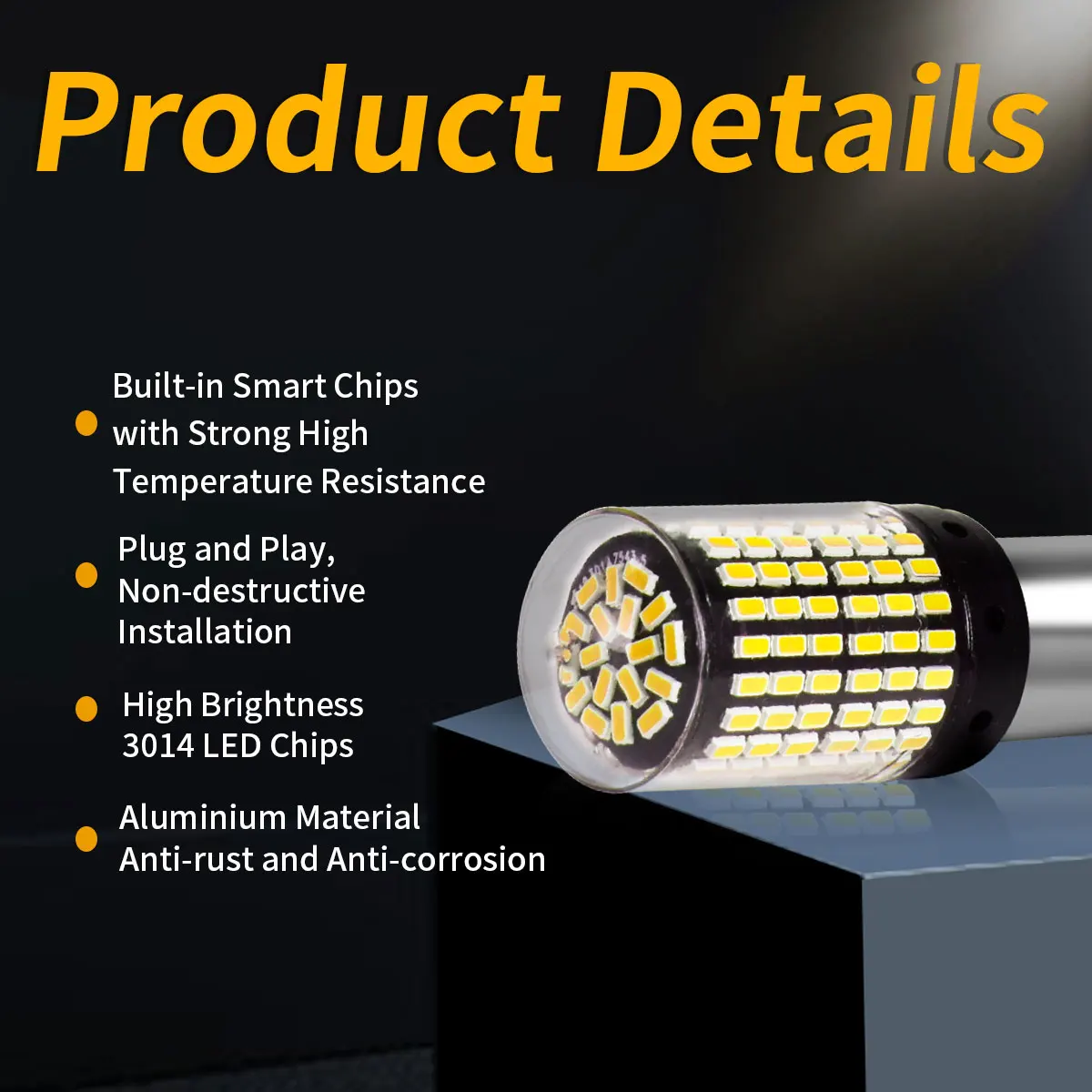 2 uds 1156 BA15S P21W BAU15S PY21W T20 7440 W21W 3157 1157 P21/5W W21/5W bombillas LED 144smd lámpara Led CanBus para luz de señal de giro