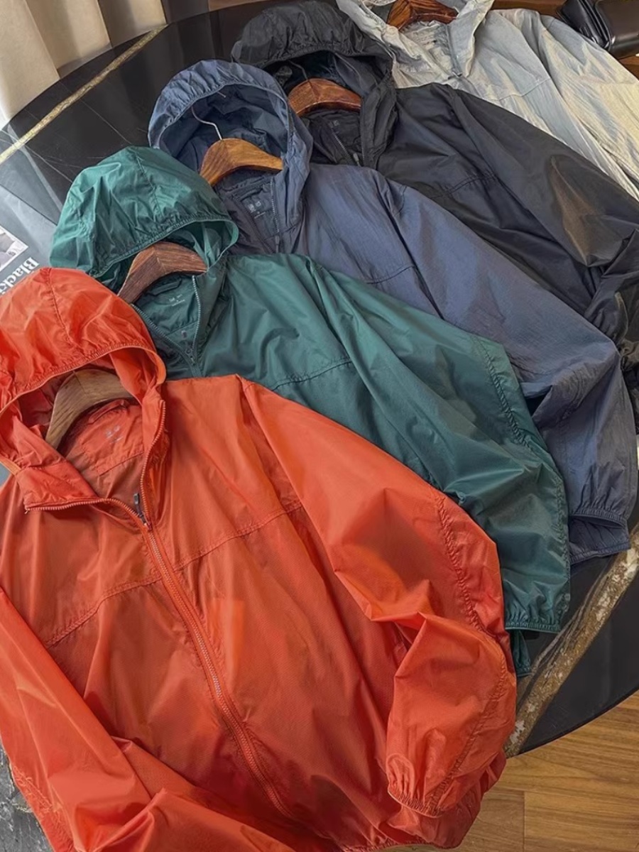 Casaco Portátil Fino de Proteção Solar F para Verão, Estilo Casal, Proteção UV, Respirável