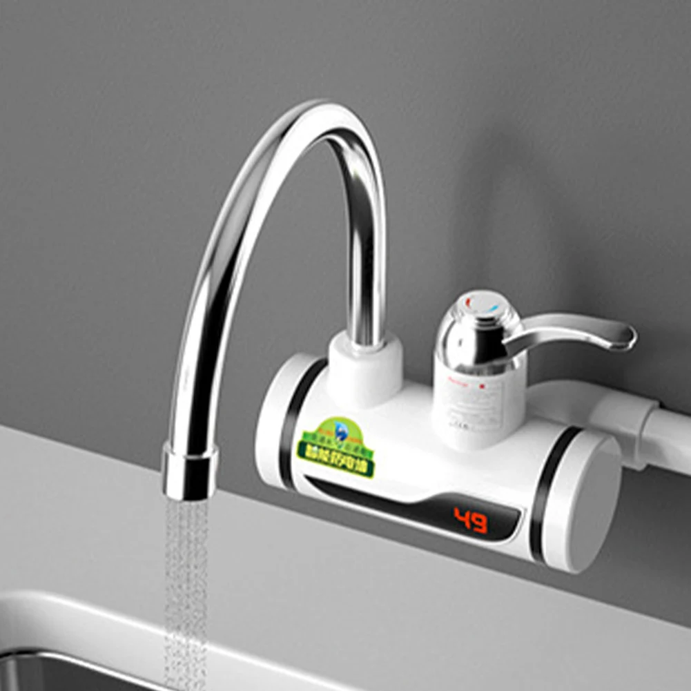 Torneira misturadora elétrica quente e fria, Torneira de aquecimento instantânea Rotação de 360 graus, Aquecimento rápido, Cozinha digital, Fontes de banheiro, 3000W