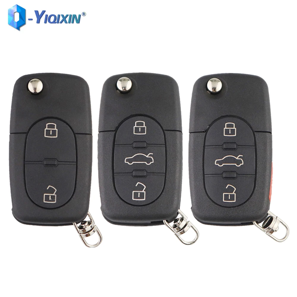 YIQIXIN carcasa de llave a distancia de coche para Audi A2 A3 A4 A6 A8 TT B5 RS4 Quattr 1994 1995 1996 1997 1998 1999 2000 2001 2002