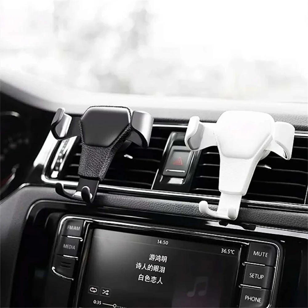 Soporte de montaje con Clip para salida de aire de coche, soporte de gravedad, soporte para móvil de coche para iPhone, Xiaomi, Samsung, soporte de navegación GPS
