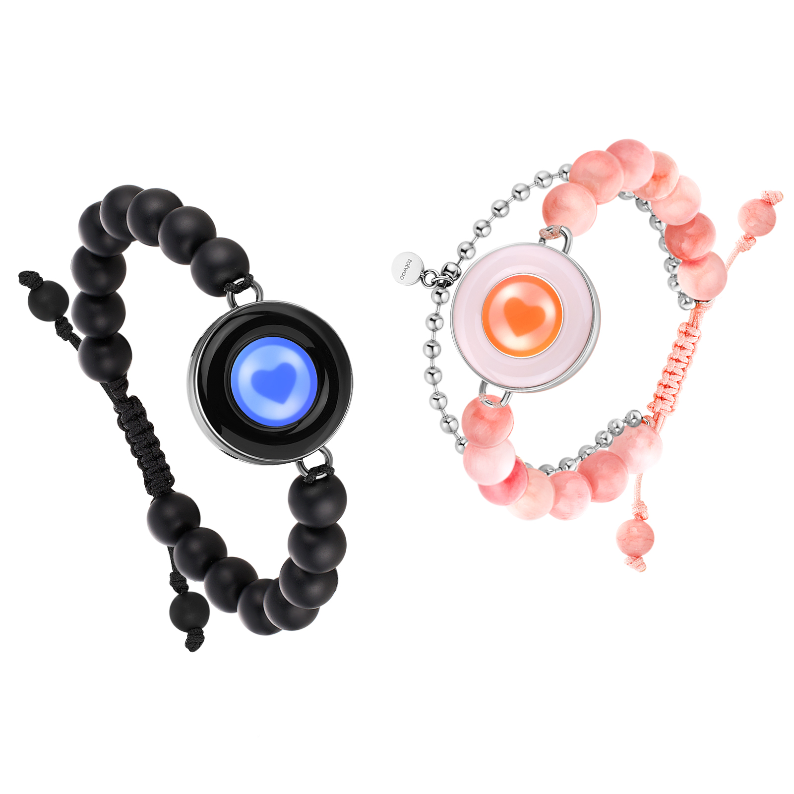 TOTWOO Langstrecken-Touch-Armbänder für Paare, Vibrations- und leuchtende Geschenke für Freundin, Bluetooth-Kopplungsschmuck