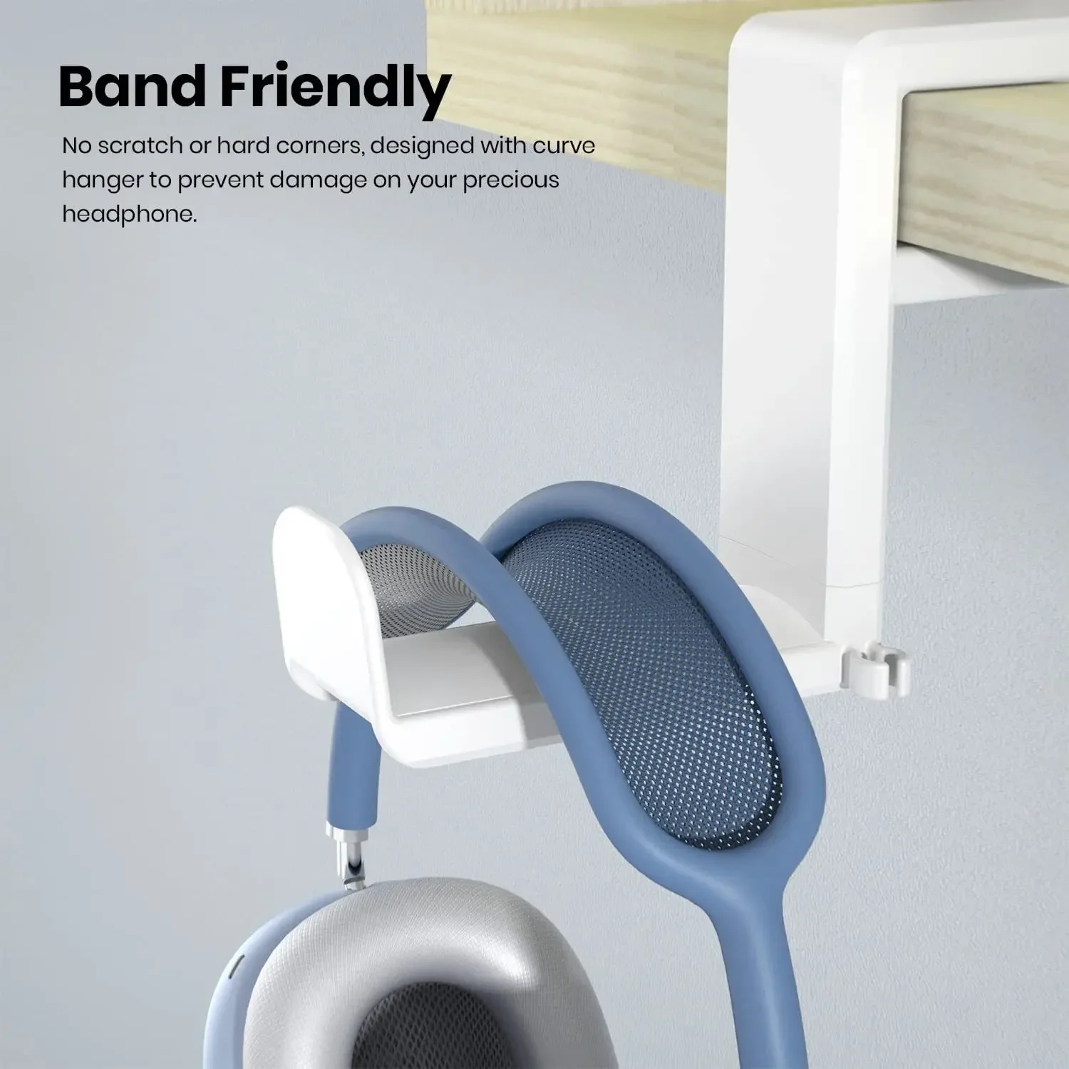 Soporte de gancho para auriculares con rotación de 360 grados, soporte para auriculares para juegos, soporte ajustable para auriculares, colgador de escritorio con Clip para Cable Universal