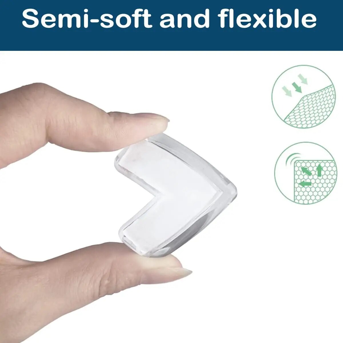 Protetor de canto de mesa transparente autoadesivo anti-colisão protetor de canto de móveis ferramentas de proteção infantil (5 peças)