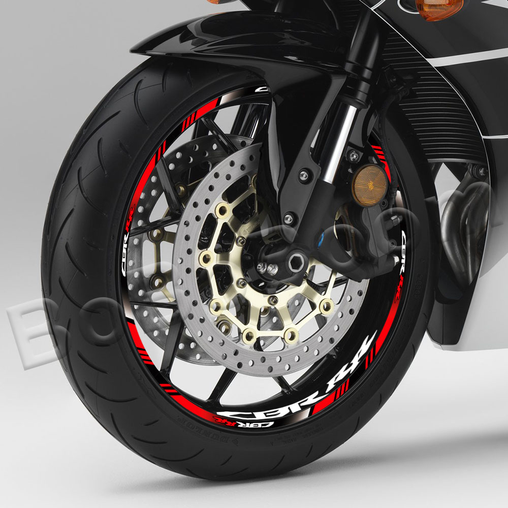 Pegatina reflectante para rueda de motocicleta CBR1000RR CBR600RR Cbr400rr, calcomanía de llanta de 17 pulgadas, accesorios de cinta a rayas impermeables