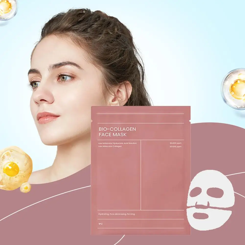 Overnight Bio Collagen Face Mask for Deep Hydration Pore Minimizing Moisturizing Brightening Skin Refreshment Skincare Treatment