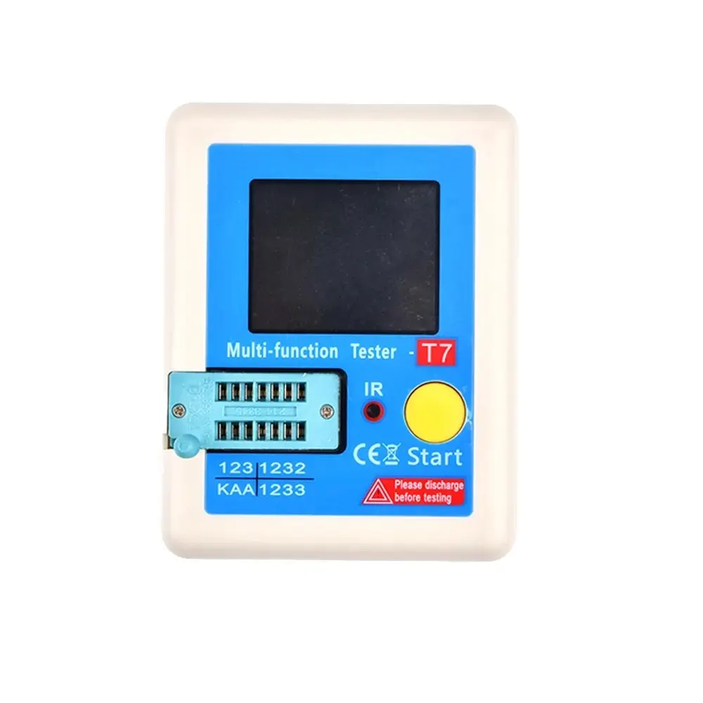 LCR-T7 เครื่องทดสอบทรานซิสเตอร์มัลติมิเตอร์จอแสดงผลสีสันสดใส TFT สําหรับ Diode Triode MOS/PNP/NPN ตัวเก็บประจุตัวต้านทานทรานซิสเตอร์