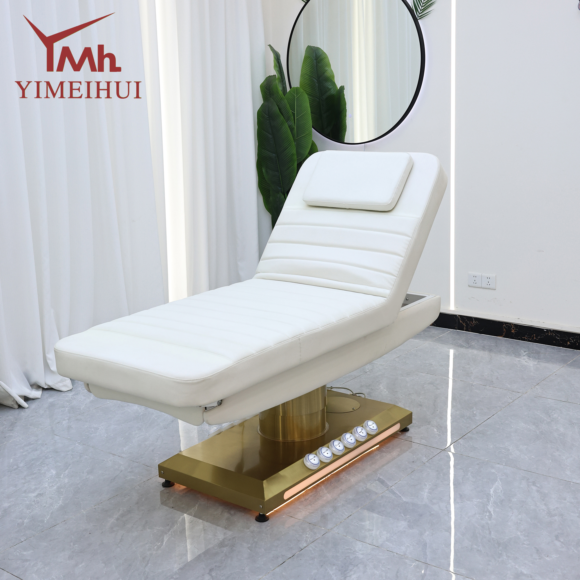 Регулируемый электрический 3-моторный стол для красоты ресниц, массажная кровать для косметолога, спа, оздоровительная терапия для салона косметики