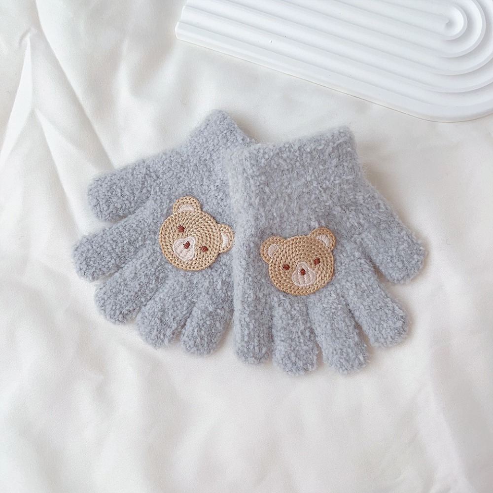 Guantes elásticos para niños y bebés, manoplas de dedo completo a prueba de frío, terciopelo grueso, mitones cálidos, Otoño e Invierno