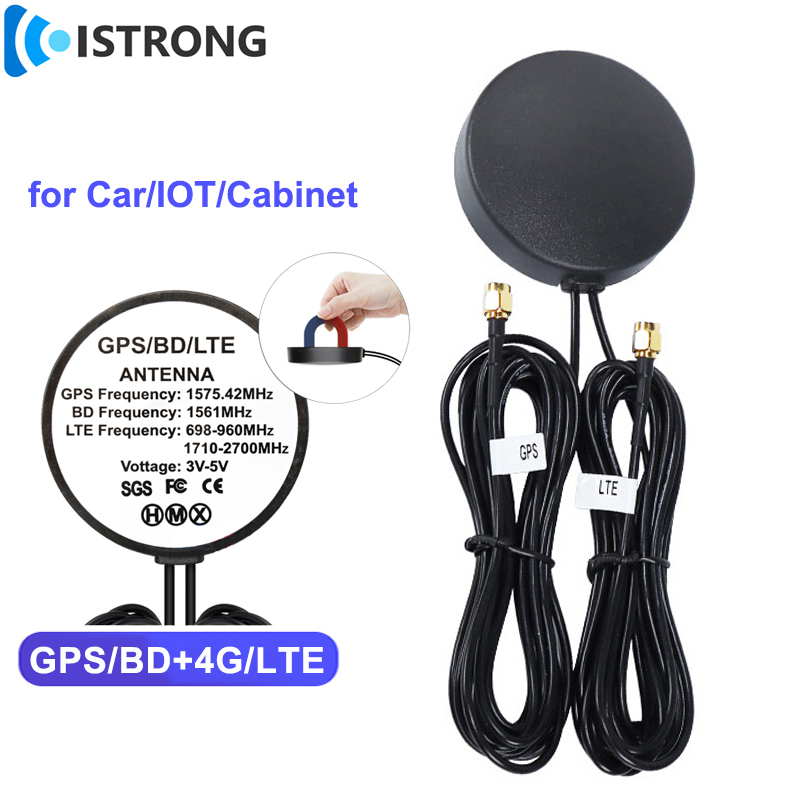 Adattatore Antenna GPS LTE 2-in-1 esterno impermeabile 28dbi 4G Beidou navigatore per auto ricevitore Antenna SMA maschio per DTU Cabinet IOT