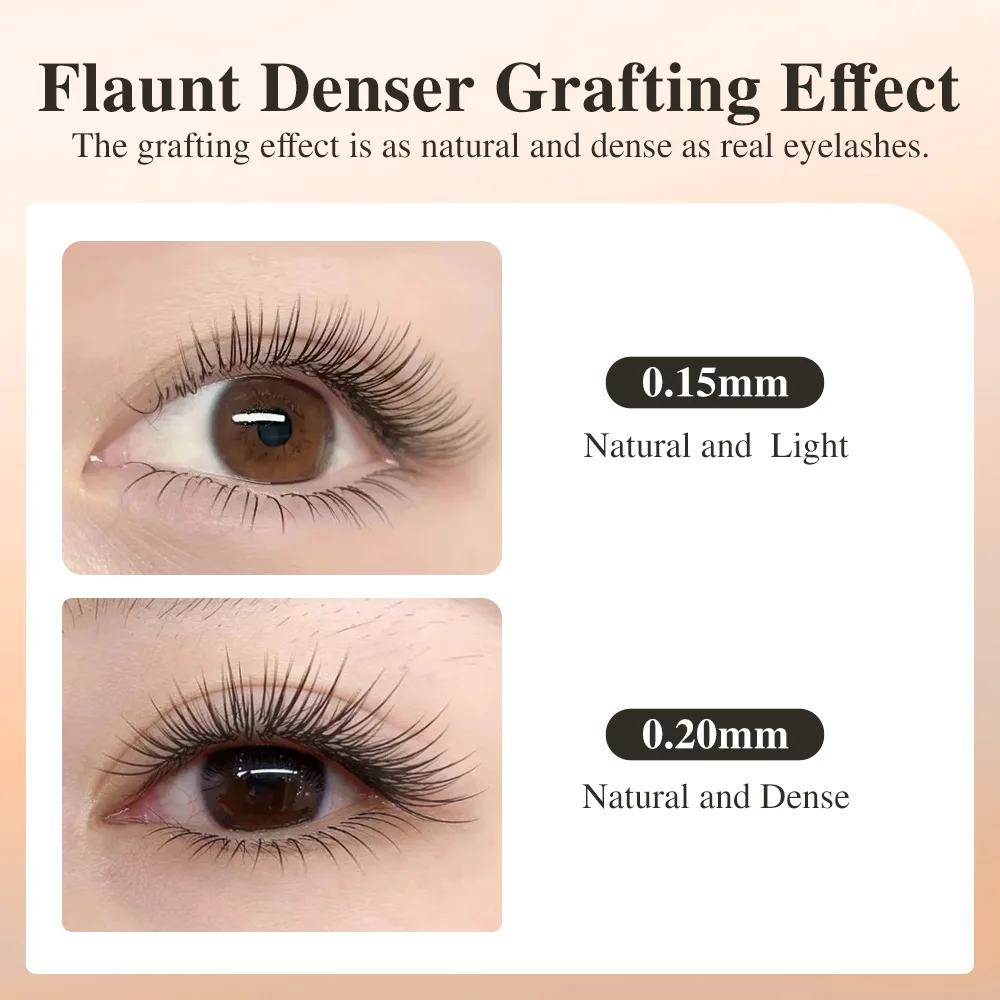 NAGARAKU แบน Ellipse Eyelash แยกเคล็ดลับ Matte สีเทาสีดํา Super Soft Gentle Natural Eyelash Extension แบนรูปร่าง Lashes