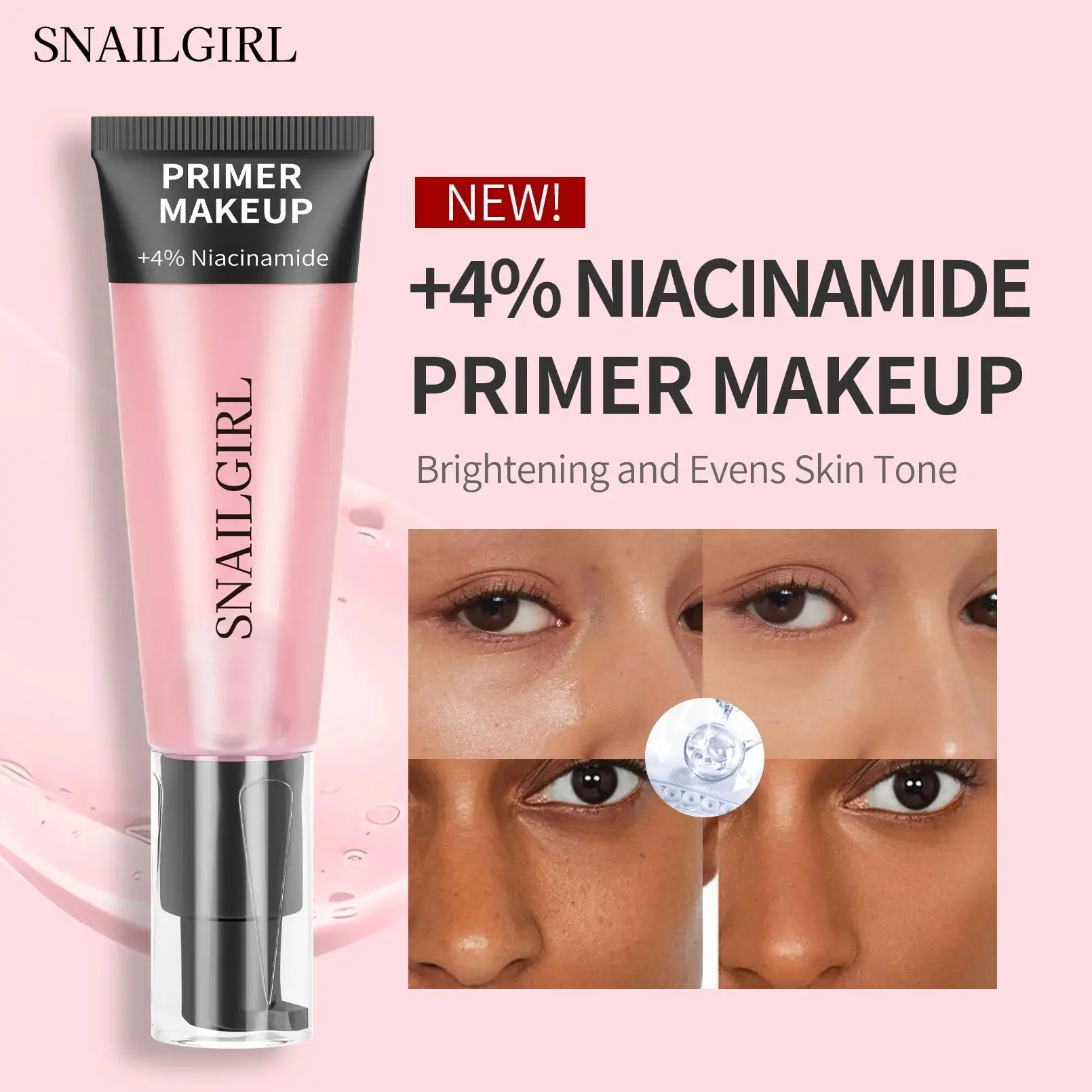24ml Power Grip Primer Gel a base de imprimación facial hidratante para suavizar la piel agarre maquillaje Invisible poros incoloro Primes