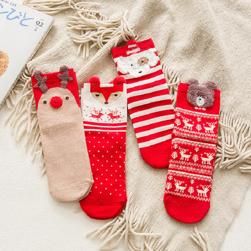 Adornos de calcetines navideños de dibujos animados, adornos navideños para el hogar, regalos de Navidad, suministros de Feliz Año Nuevo
