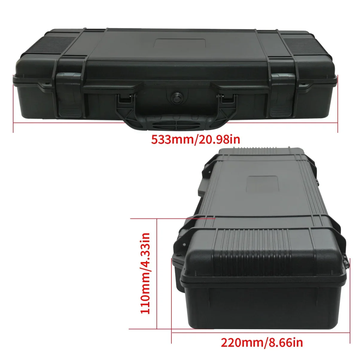 5 sizes waterproof hard shell PP carrying case portable wear-resistant and shockproof tool holder with sponge camera storage box
