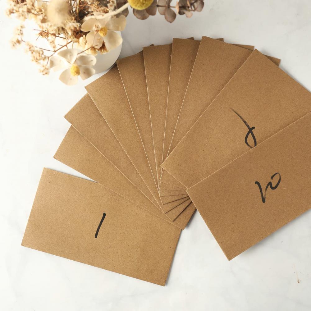 50 個の現金封筒マネーコンテナ超薄型 DIY コイン収納封筒現金収納袋クラフト紙コイン現金ポーチ