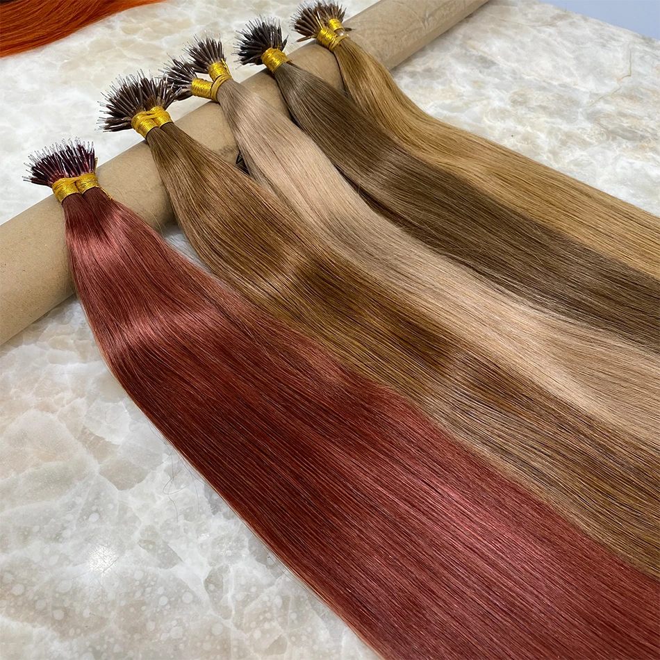 Micro anel extensão de cabelo ombre 100% virgem extensões de cabelo humano nano anel micro contas ponta grossa cabeça cheia 18 "-30" extensões