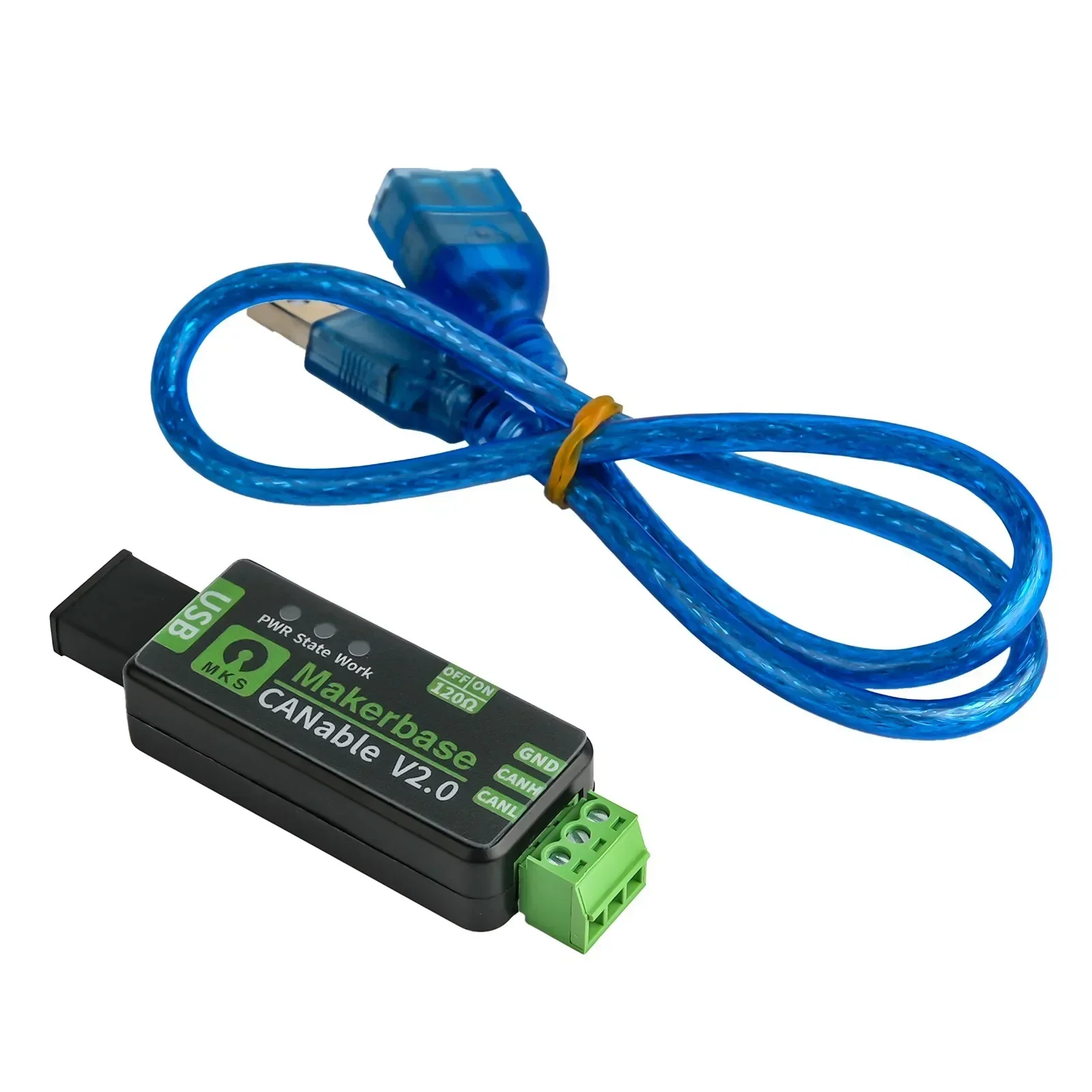 Neuer Makerbase CANable 2.0 USB-zu-CAN-Adapter-Analysator mit Gehäuse CANFD Slcan SocketCAN CANdleLight Klipper für Raspberry Pi
