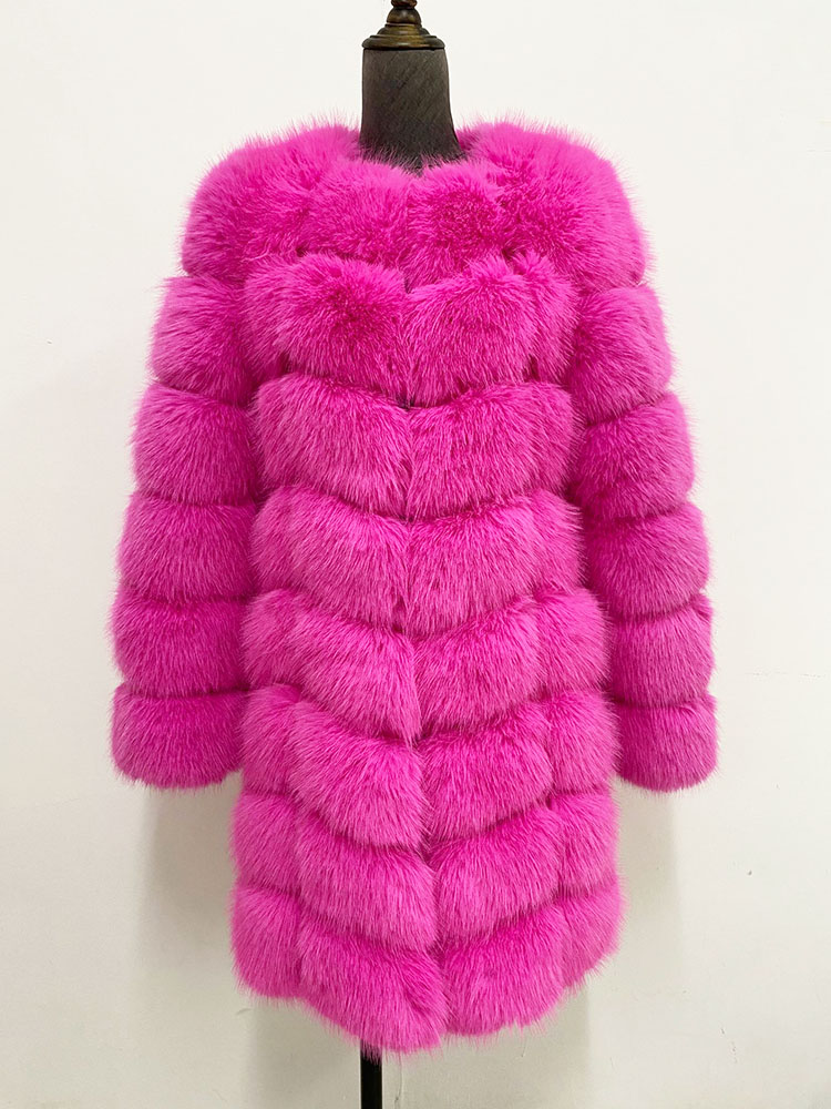 Zadorin-女性用の模造毛皮コート,冬用の暖かい毛皮のコート,90cm