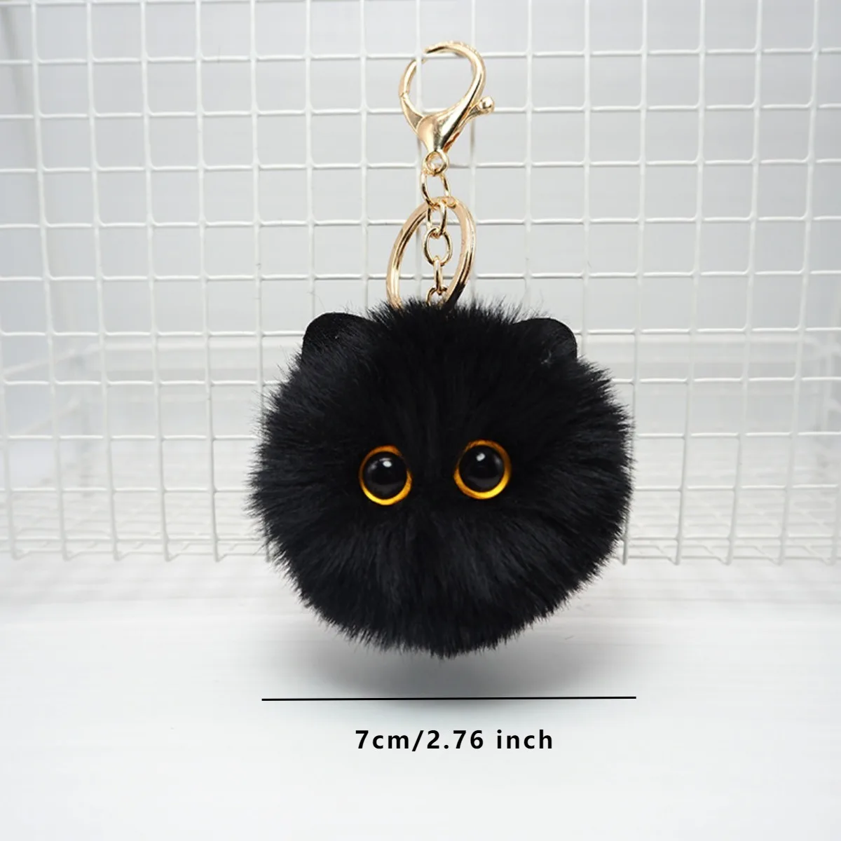 Lindo llavero de gato de peluche muñeca de dibujos animados juguete colgante llavero para mujeres niñas bolso ornamento llavero de coche estilo coreano japonés juvenil