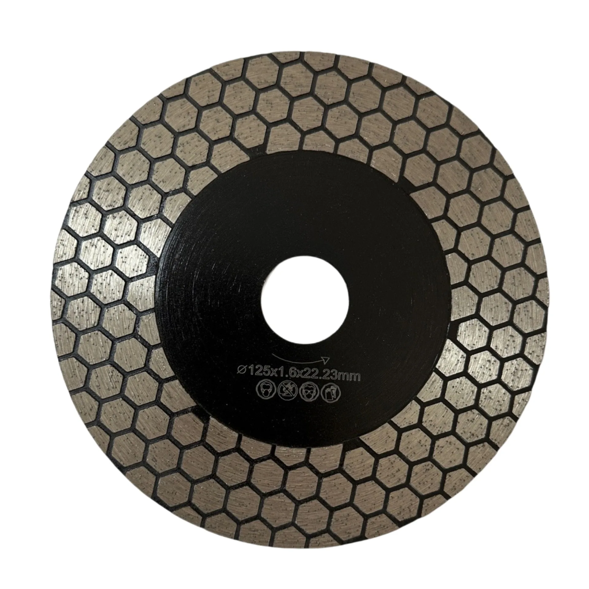 Discos de sierra de diamante para azulejos de 115MM/125MM, hoja de corte y molienda hexagonal, amplia aplicación, sin Chip, corte húmedo/seco 45 °   Corte en ángulo