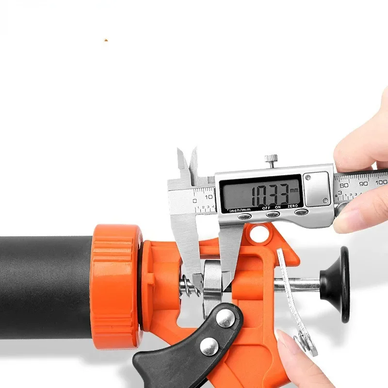 1pc 9 Inches Caulking Tool Kit Silicone Handheld Caulking Gun with Multifunction Grout Scraper and Caulk Nozzle Finisher Sealant