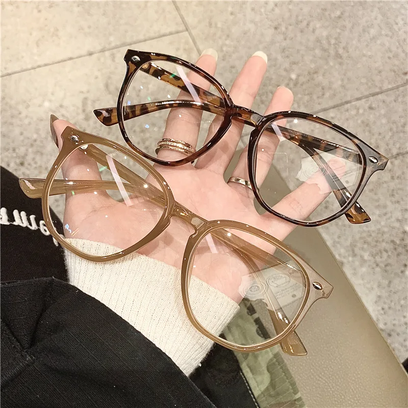 Montura transparente para gafas de ordenador para hombre y mujer, gafas cuadradas poligonales antiluz azul, gafas de bloqueo, gafas ópticas