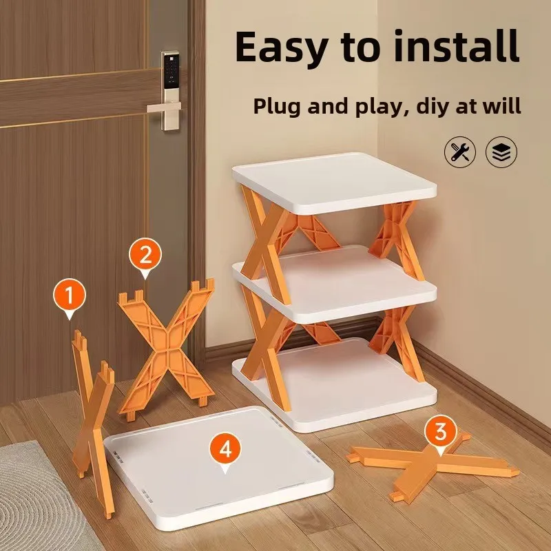 Shoes Racks Storage Organizer , Multi-Layer Storage Shelf for Shoes, Household Shoe Storage Cabinet, Simple Colorful Shoe Rack